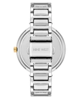 Nine West Women's Quartz Silver-Tone Alloy Link Bracelet Watch, 36mm