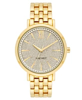 Nine West Women's Quartz Gold-Tone Alloy Link Bracelet Watch, 36.5mm