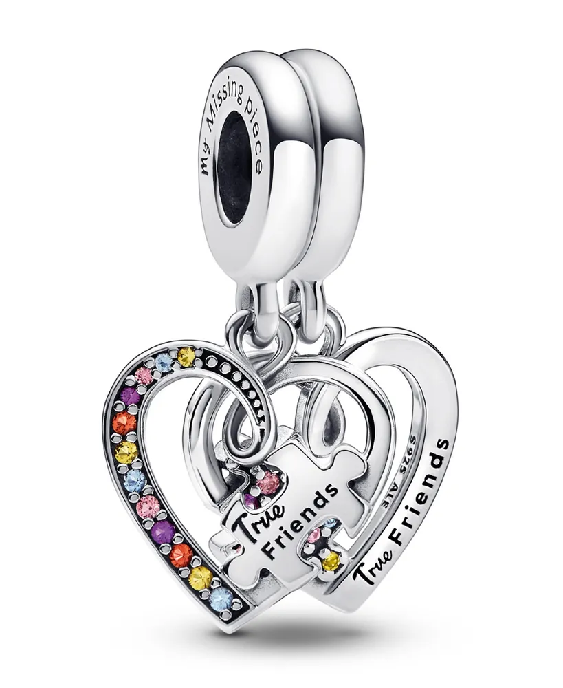 Hearts Multi-Charm Bangle Bracelet