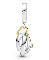 Pandora Sterling Silver Two-Tone Wedding Rings Dangle Charm