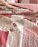 Laura Ashley Celina Patchwork Cotton Reversible 3-Piece Quilt Set