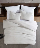 Kenneth Cole New York Solid Waffle 3 Piece Comforter Set