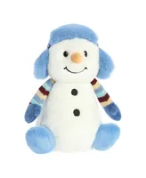 Aurora Medium Land of Lils Snowman Holiday Festive Plush Toy White 9.5"