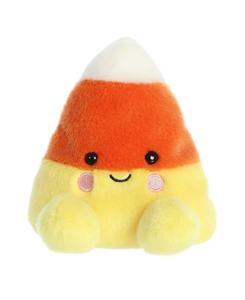 Aurora Mini Maisy Candy Corn Palm Pals Spooky Plush Toy Orange 5"