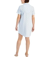 Charter Club Women's Short-Sleeve Matte Satin Sleepshirt, Created for Macy's