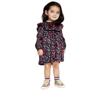 First Impressions Baby Girls Floral Ruffled Dress, Created for Macy's