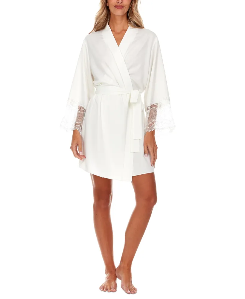 Flora by Flora Nikrooz Women's Hazel Hammered Satin Wrap Robe