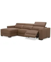 Nevio Leather Power Headrest Sectional Collection Created For Macys