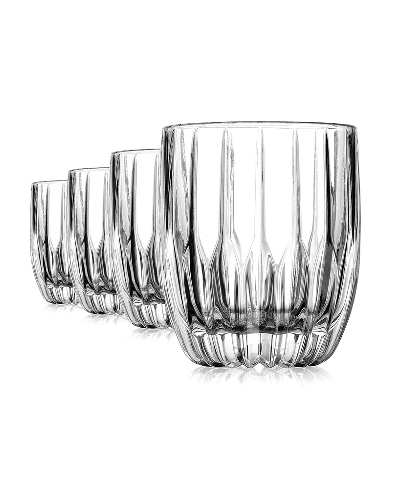 Godinger Pleat Double Old-Fashioned Glasses, Set of 4