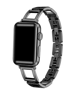 Posh Tech Unisex Journey Square Link Stainless Steel Band for Apple Watch Size- 42mm, 44mm, 45mm, 49mm