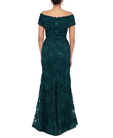 Xscape Off-The-Shoulder Lace Gown