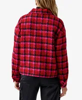 Sanctuary Women's Plaid Button-Front Long-Sleeve Jacket