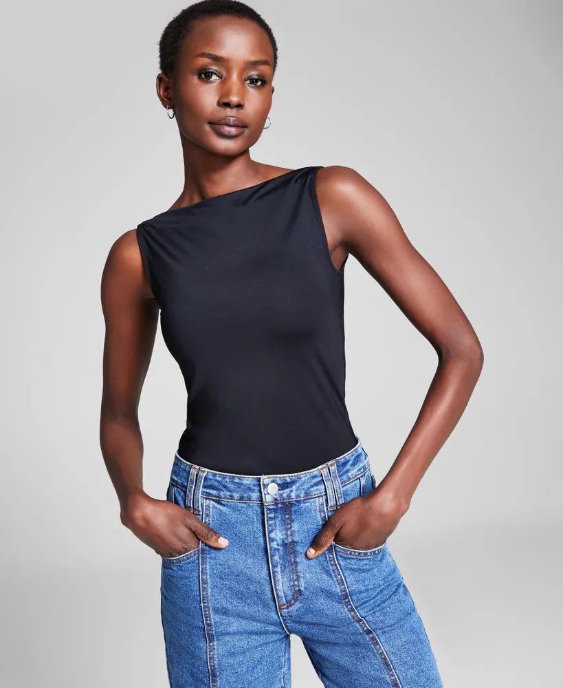 And Now This Women's Square-Neck Puff-Sleeve Bodysuit - Macy's