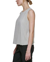 Calvin Klein Sleeveless Pleated Blouse