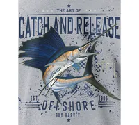 Guy Harvey Men's Threadcycled Catch And Release Offshore Logo Graphic T-Shirt