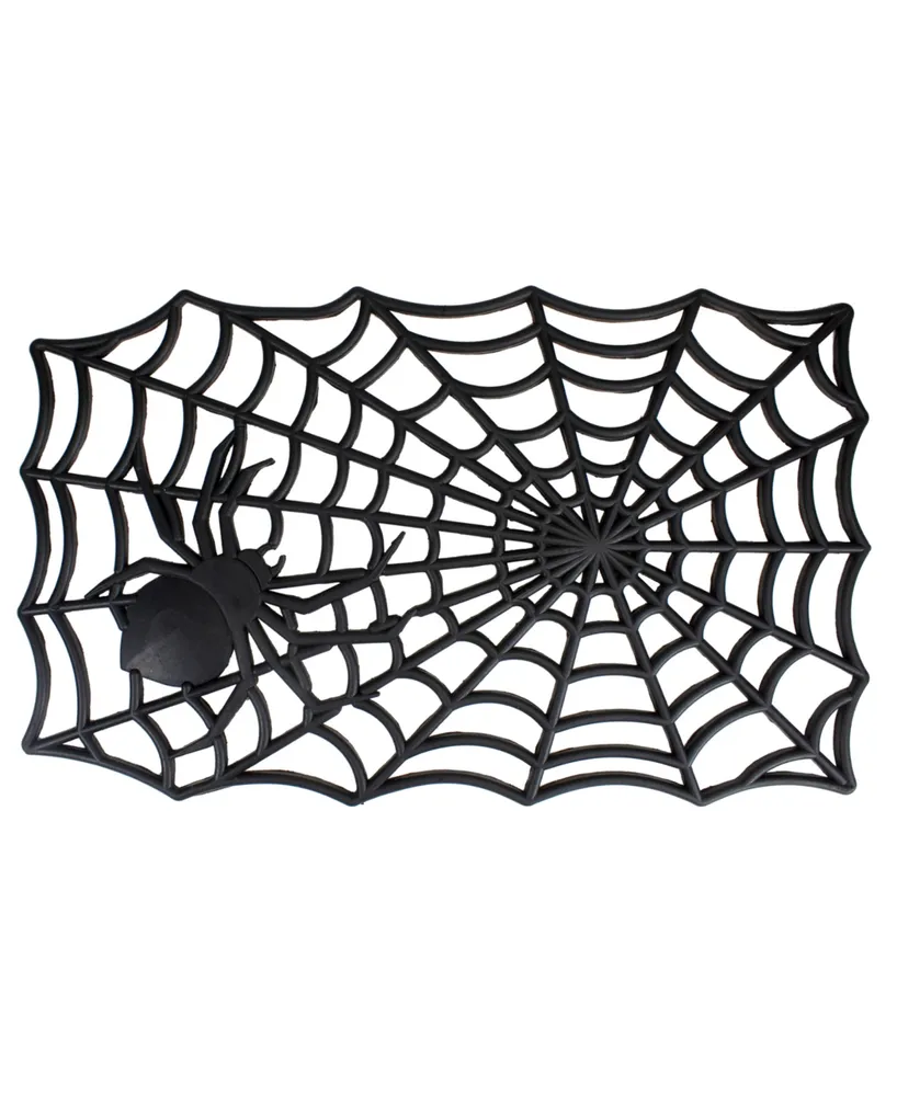 Spider Web Rectangular Halloween Doormat, 18" x 30"