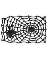 Spider Web Rectangular Halloween Doormat, 18" x 30"