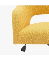 Mid-Century Modern Office Accent Chair with Wheels