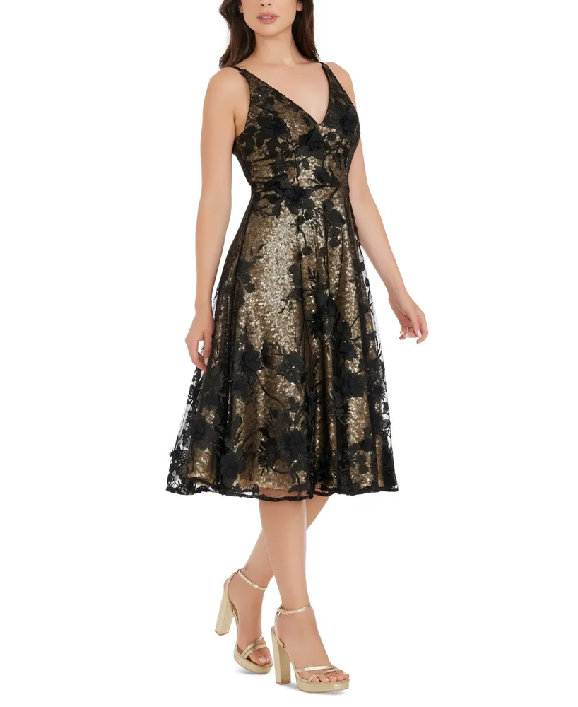 Dress the Population Elisa Women's Sequin and Lace Dress