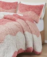 Intelligent Design Cassie Ombre Shaggy Faux Fur Piece Comforter Set