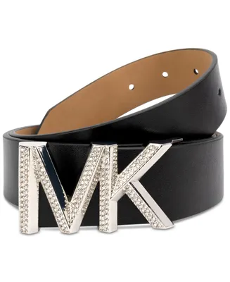 Michael Michael Kors Women's Embellished Logo Leather Belt