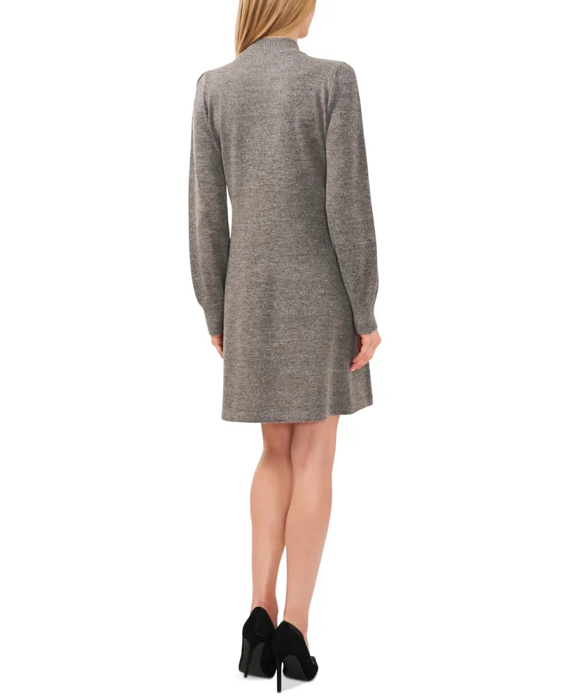CeCe Women's Embellished Bow Long-Sleeve Sweater Dress