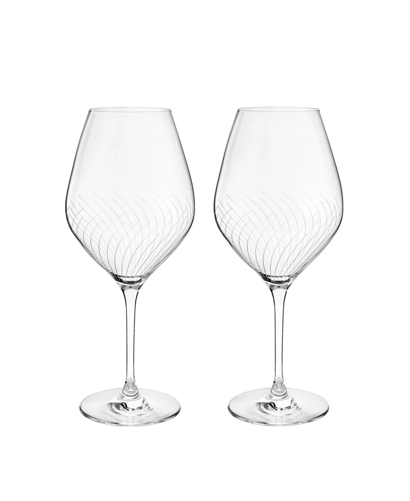 Rosendahl Holmegaard Cabernet Lines 23.3 oz Burgundy Glasses, Set of 2