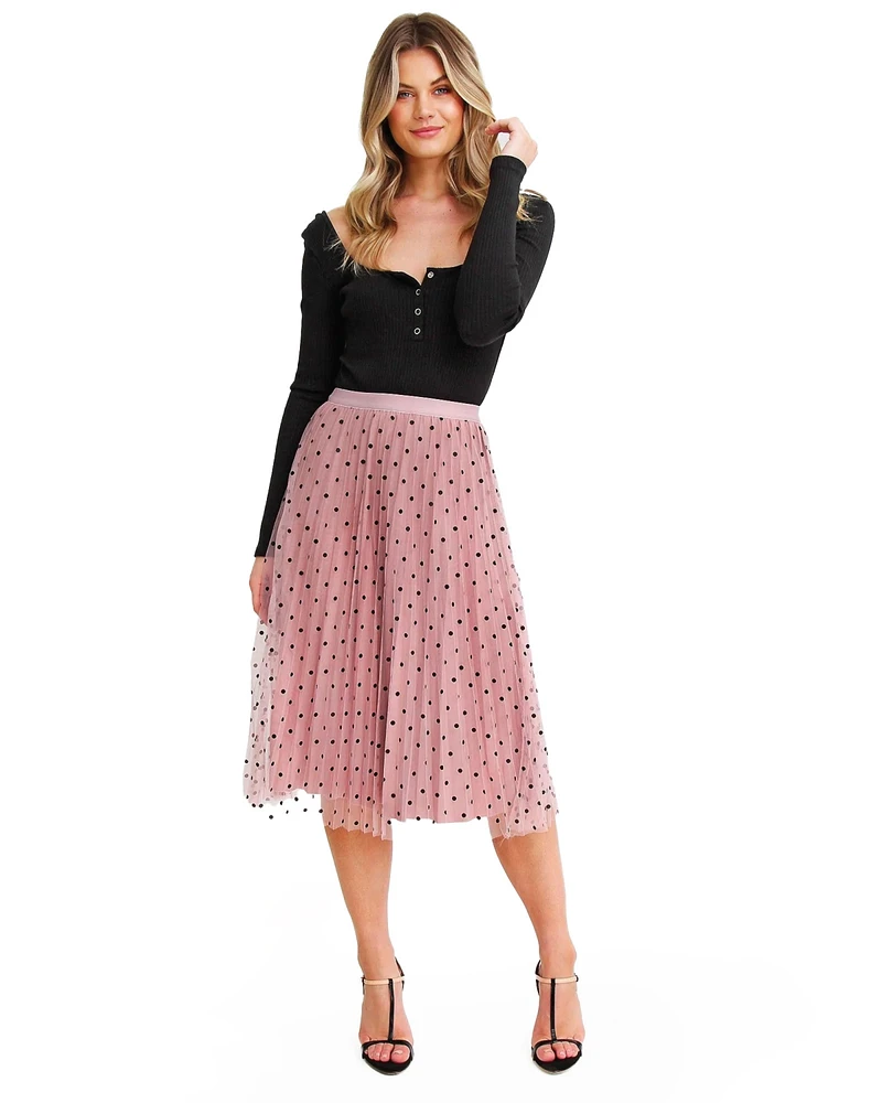 Belle & Bloom Women's Mixed Feeling Reversible Skirt