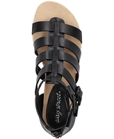 Easy Street Women's Simone Zip Wedge Sandals