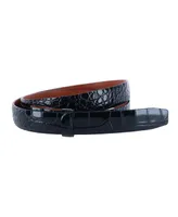Trafalgar Men's 25mm Gator Embossed Leather Belt Strap