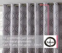 Hlc.Me Montero Damask 100 Complete Full Blackout Thermal Insulated Extra Wide Grommet Curtain Panel For Sliding Glass Patio Door Energy Savings Soundproof