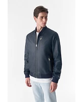 Furniq Uk Men's Genuine Leather Bomber Jacket