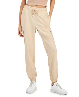 Hippie Rose Juniors' Athletic Cargo Jogger Pants