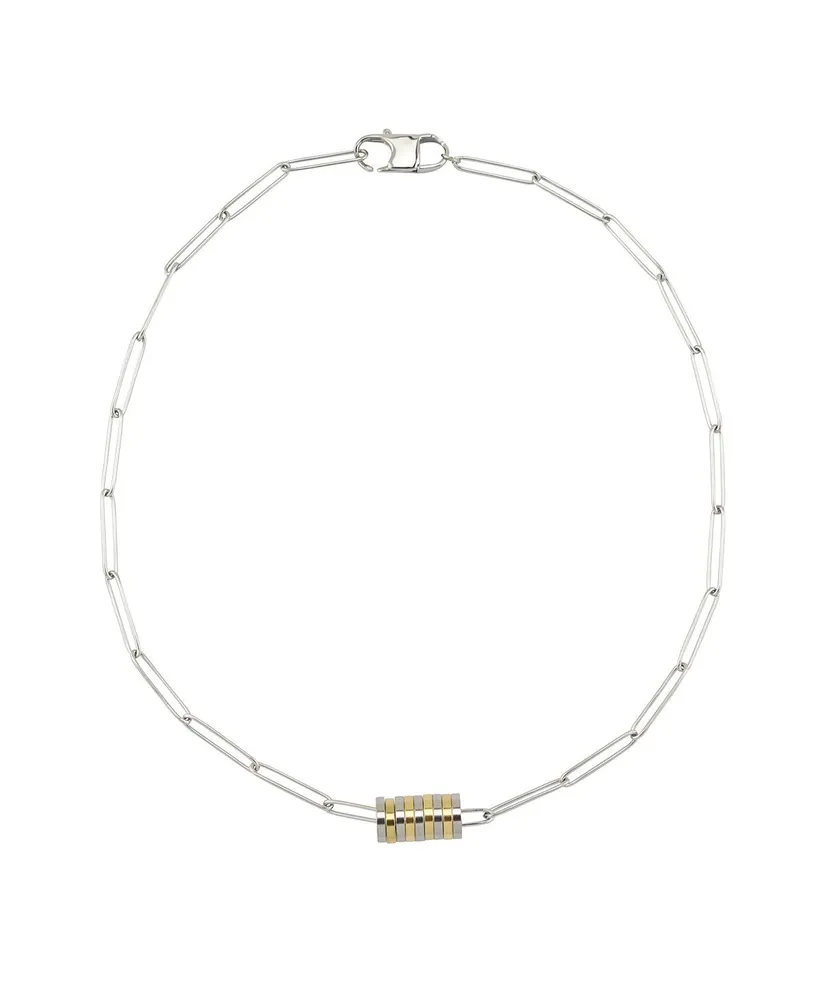 Reese Disc Two Tone Necklace