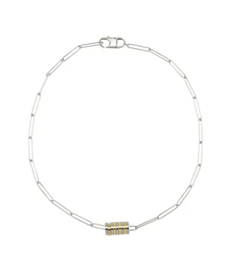 Reese Disc Two Tone Necklace