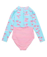 Toddler, Child Girls Lighthouse Island Sustainable Ls Surf Suit