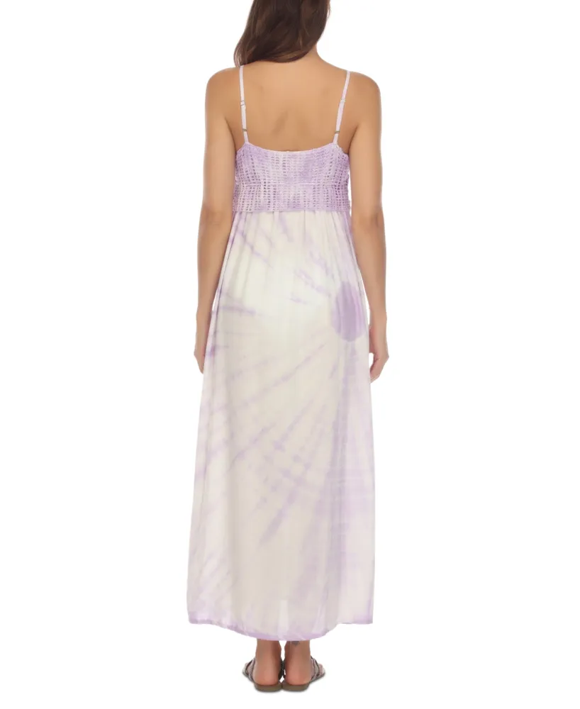 Raviya Women's Tie-Dyed Maxi Dress Cover-Up - Lavender Tie