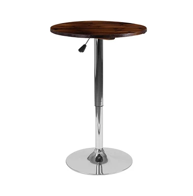 23.5'' Round Adjustable Height Wood Table (Adjustable Range 26.25'' - 35.5'')