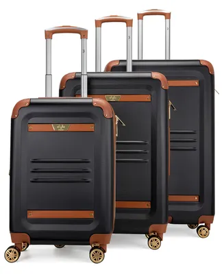 V19.69 Italia Vintage-Like 3 Piece Expandable Retro Luggage Set