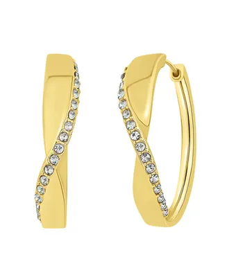 And Now This Crystal Twist Hoop Earring