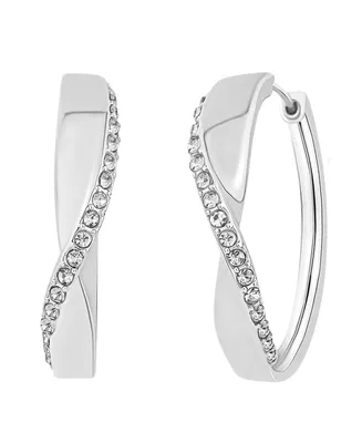 And Now This Crystal Twist Hoop Earring