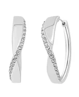 And Now This Crystal Twist Hoop Earring