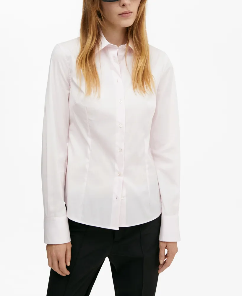 Mango Women's Fitted Cotton Shirt