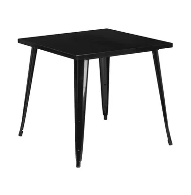 Baird 31.75" Square Metal Dining Table For Indoor And Outdoor Use