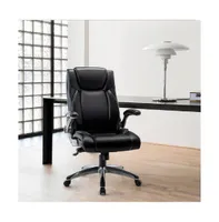 Faux Leather Office Chair with Ergonomic Adjustment