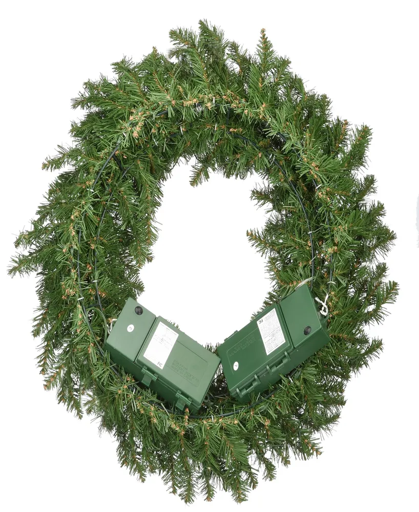 National Tree Company 24" Kingswood Fir Wreath with 250 Battery Operated Infinity Lights