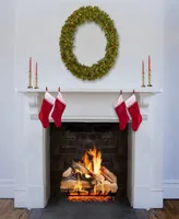 National Tree Company 60" Garwood Spruce Wreath with Pine Cones & 450 Warm White Concave lights