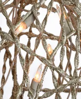 National Tree Company 60", 52" & 36" Champagne Glittered Deer Family of 3 with Clear Lights