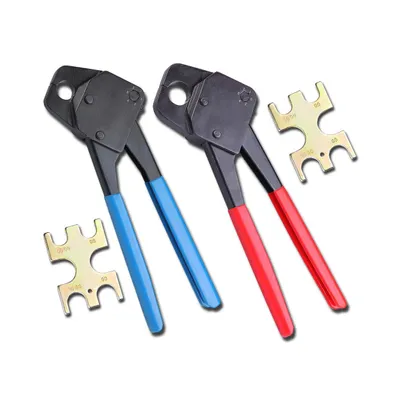 1/2" 3/4" Pex Crimper Copper Ring Crimping Tool Kit with Go/no Go Gauge 2 Pack