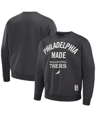 Men's Nba x Staple Anthracite Philadelphia 76ers Plush Pullover Sweatshirt